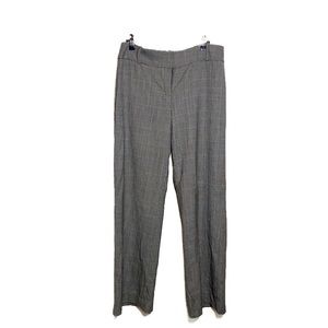 Ann Taylor Margo Gray Checkered Plaid Slim Fit Trousers